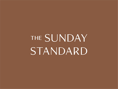 The Sunday Standard II branding custom typography identity logo typography