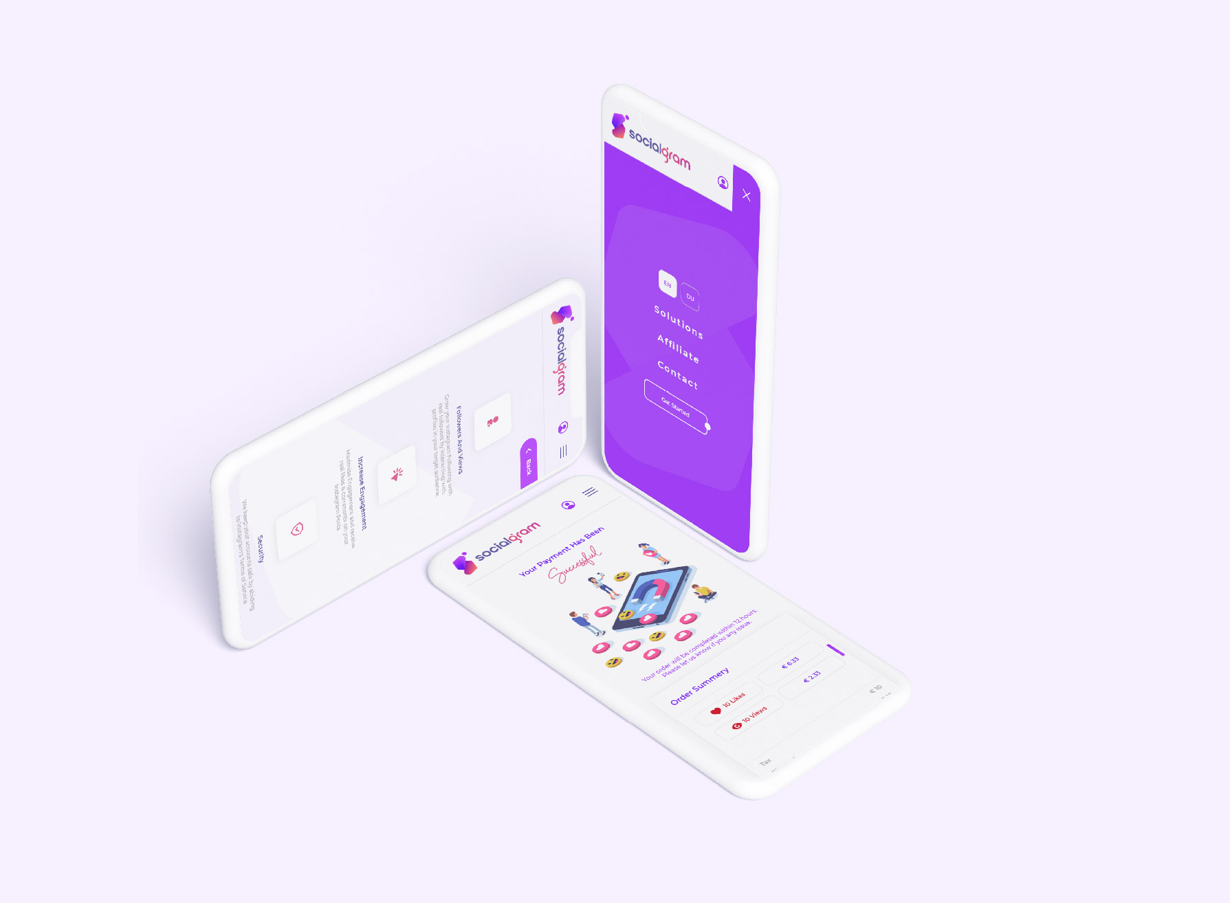 Social Gram - Website UI branding colorful ui design marketing website marketing website ui minimal ui design social media website ui ui design website design website illustration website ui