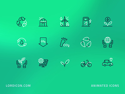 Eco Icon Group animation design icon