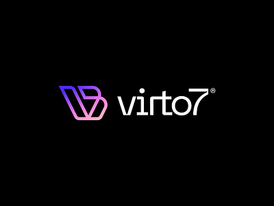 Virto7 | Logo design branding branding and identity crypto digital fintech identity identity branding logo logo design logo design branding logotype saas symbol tech virtual reality vr