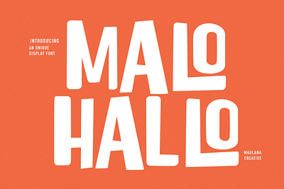 Malohallo Display Font 3d animation branding design flyer font font sans fonts graphic design illustration logo motion graphics nostalgic poster sans ui