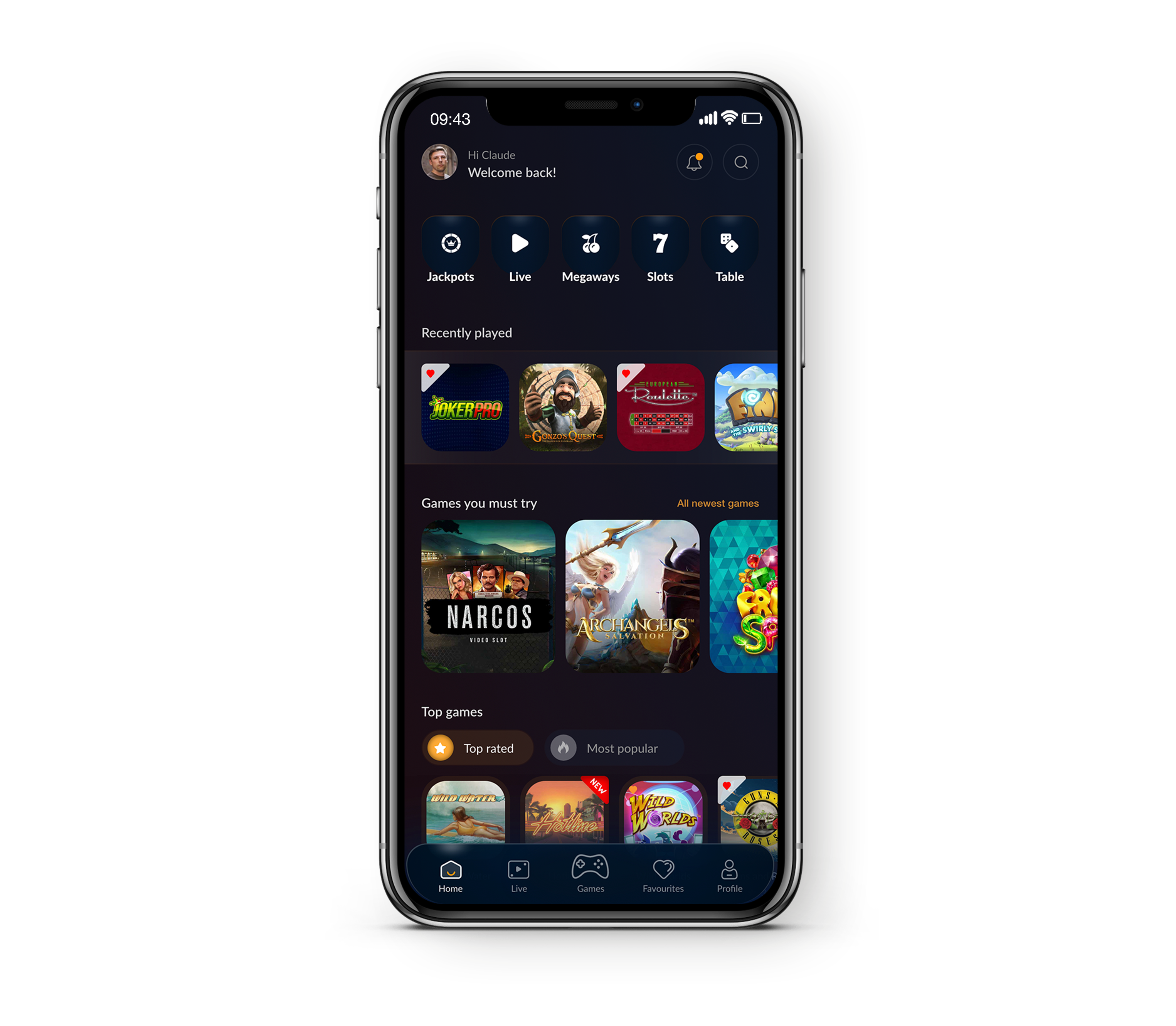 Casino App app casino design game product design ui ux