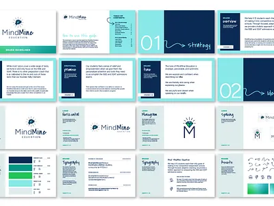 Brand Identity - MindMine Education brand guidelines branding design graphic design logo