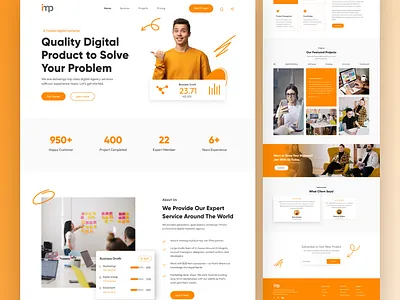 Digital Agency Landing Page digital agency landing page figma full website design hero section interface design landing page landing page design ui ui ux uidesign uiuxdesign uiuxdesigner uxdesign visual design web design website design