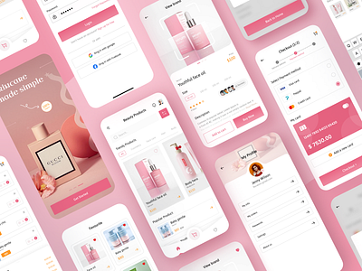 Beauty Product Shop App app ui beauty beauty product cosmetic e shop ecommerce facial ios app mobile app natural online shop product design products shopify shopping app ui ux ui ux design uiux designer