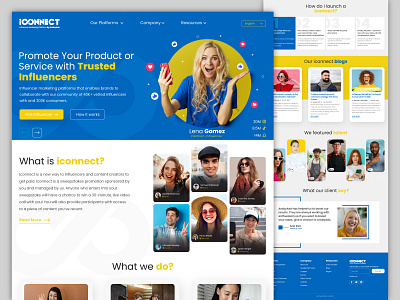 Marketing Influencers Landing Page color homepage influencer landingpage marketing ui ux website