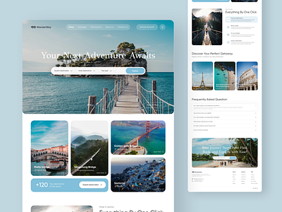 Travel booking website - WanderWay design travel booking ui ux webpage