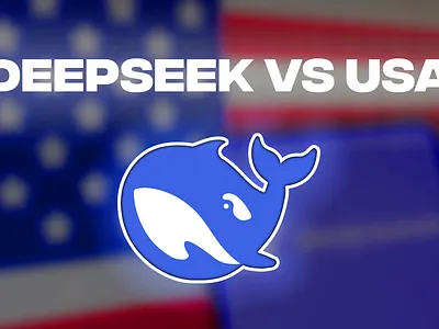 Youtube Thumbnail Design (Social Media) DEEPSEEK VS USA branding design graphic design illustration logo media social thumbnail ui youtube