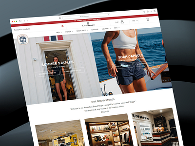 Sportsware Ecommerce Store Design ecommerce figma landing page online store sportsware store design ui ui ux web design