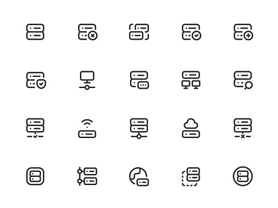 Myicons✨ — Servers, Databases vector line icons pack design system figma figma icons flat icons icon design icon pack icons icons design icons library icons pack interface icons line icons sketch icons ui ui design ui designer ui icons ui kit web design web designer