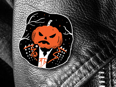 Crust Punk-in Pin editorial editorial illustration illustration pin pumpkin punk stickermule texture