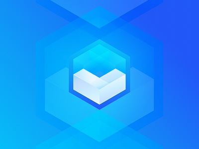 Block Label - Branding 3d arrow block blue brand branding clean cube design hexagon illustration isometric label logo logodesign minimalistic modern tech vector