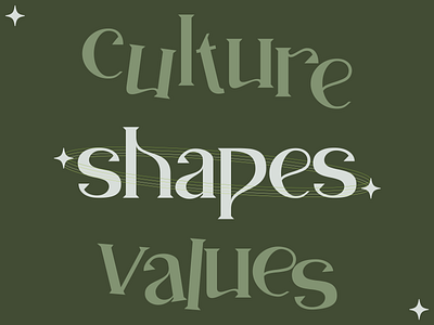 culture shapes values - typography and design experiment design fonts graphic design student typography vector