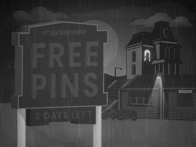 3 days left for free custom pins! branding contest design giveaway pins playoff rebound sticker mule