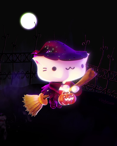 Spooktober 3d animation b3d bat blender halloween jack o lantern pumpkin spooktober spooky witch