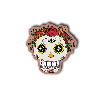 Calavera Sticker calavera design dia de los muertos graphic design illustration sticker sugar skull