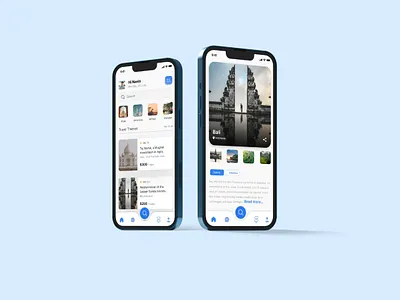 Travel guid mobile ui design app clean design fig figma itinerary marketing minimalist tiur guide tourism travel trip trip planner ui ui kit ux