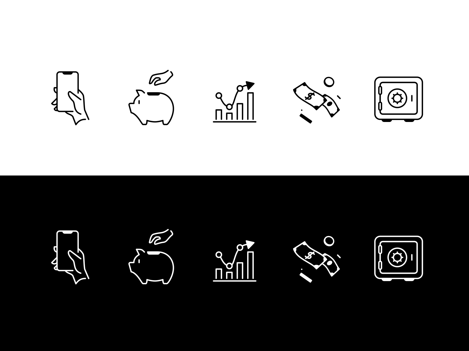 Fintech icons