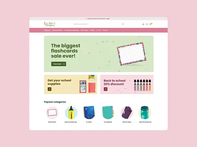 Confetti Campus clean design focus homepage productpage ui webshop woocommerce