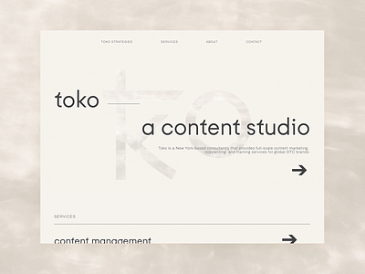 Toko Strategies Website agency website branding content studio design graphic design logo portfolio portfolio website studio studio website ui uiux web web design website