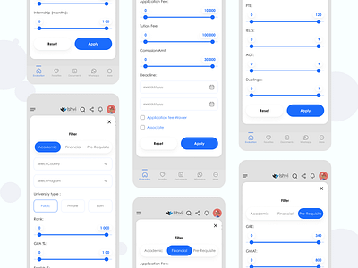 Ishvi Educational App Re-design- Filter and sorting app design education education app education website educational edutech edutech app filter graphic design illustration ios app learning app logo online study online university shorting student app ui ux