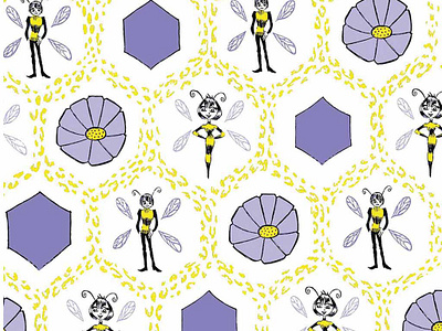 The Buzz! surface pattern design character design surface design surface pattern textile design