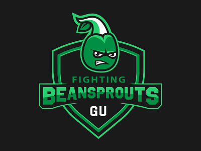 Angry Fighting Beansprouts athletic baseball bean college logo mascot school sports vegetable