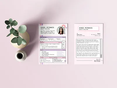 Minimal Resume Template 3d animation app branding design graphic design illustration logo motion graphics typography ui ux vector