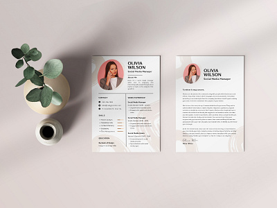Minimal Resume Template 3d animation app branding design graphic design illustration logo motion graphics typography ui ux vector