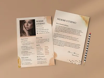 Minimal Resume Template 3d animation app branding design graphic design illustration logo motion graphics typography ui ux vector