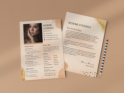 Minimal Resume Template 3d animation app branding design graphic design illustration logo motion graphics typography ui ux vector