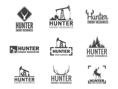 Hunter Energy Resources Logo R1 branding illustration logo