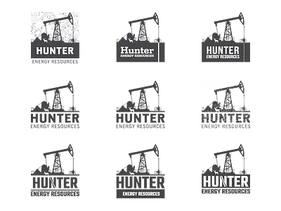 Hunter Energy Resources R2 branding illustration logo vector
