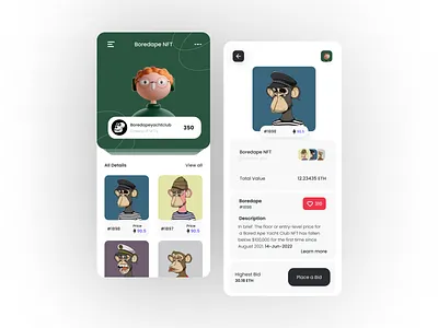 NFT app UI Concept Design ❤️🤌 2d 3d adobe xd animation branding design designer dribble figma graphic design graphic designer graphic designing illustration logo motion graphics ui user experience user interface