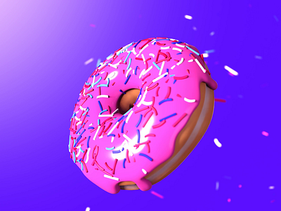 Donuts 3d animation blender chocolate design donut doughnut food graphic design illustration milkinside motion graphics sprinkles tutorial ui ux vector viral visual youtube
