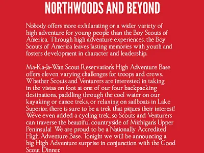 BSA Event Program 12 graphic design