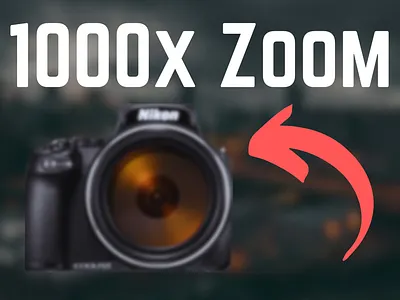 Youtube Thumbnail Design (Social Media) 1000X CAMERA ZOOM branding design graphic design illustration logo media social thumbnail ui youtube