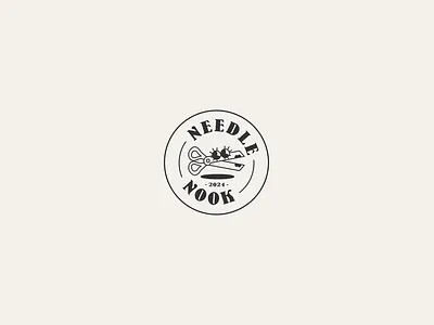 Needle Nook - logo for a vintage tailor branding design graphic design inkscape logo mascot logo retro rubber hose vector