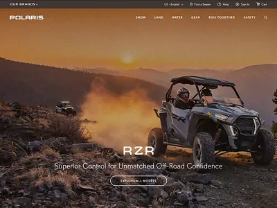 Polaris - Web Redesign - 3D Animation 3d 3d animation adobe animation c4d lighting maxon motion graphics octane product design product visualization ui design web design