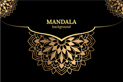 Luxury Mandala Design Gold Color Vector Graphic design floral graphic graphic design logo mandala vector