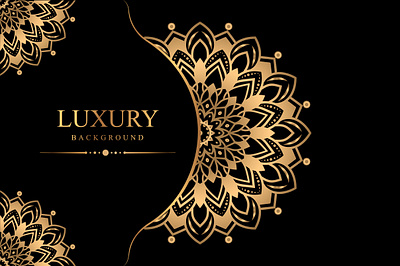 Luxury Mandala Design Gold Color Vector Graphic decor design frame graphic graphic design logo mandala vector