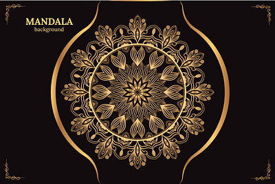 Luxury Mandala Design Gold Color Vector Graphic decor