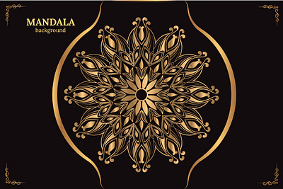 Luxury Mandala Design Gold Color Vector Graphic decor