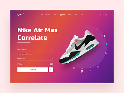 Nike Online Store design nike nike air product shop store ui ux web design webpage
