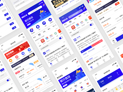 online finance android app blue design financial illustration p2p ui