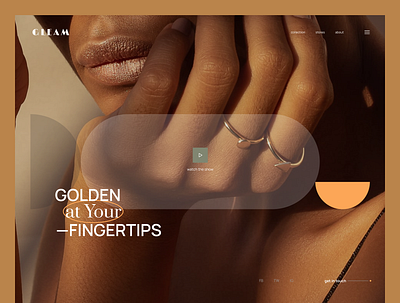 GLEAM. The Jewellery Store branding dribbble best shot figma illustration jewellery ring ux women