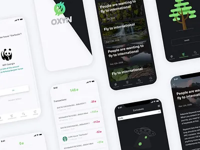 Mobile crypto platform for Onyx coin app blockchain branding chart cryptocurrency design graph illustration interface logo ui web