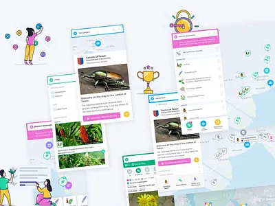 Platform for pest control in agricultural fields app branding chart design graph illustration interface logo ui web