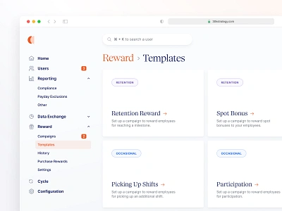 Enterprise Employee Rewards Portal admin dashboard enterprise finance intranet minimal money portal product design rewards saas software uiux ux web app web application