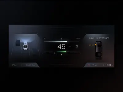 GMC Cluster Exploration automotive cluster design digital experience experience design exploration gmc hmi design in vehicle infotainment speedometer truck ui design ux design